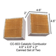 Rectangular Canned 4.6" x 4.6" x 2" Catalytic Combustor, CC-603 Woodstock Soapstone