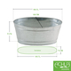 Minuteman Small Oval Galvanized Steel Tub Specs