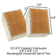 3.6" x 4.8" x 2" Earth Stove CC-517 Rectangular Uncanned Catalytic Combustor