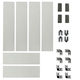 53.5" x 19.5" Rectangular Clear Tempered Glass Wind Guard by Parts