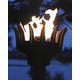 MHP Black Liberty Cast Aluminum Gas Tiki Torch Head For 3" OD Pipes | LT-LP In Use