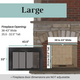 Hearth Craft Essentials 37 1/2" x 30" Flat Black Finish Ardmore Masonry Fireplace Door | Ab1040-B36+B37 Large Ardmore Fireplace Door
