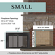 Hearth Craft Essentials 37 1/2" x 30" Flat Black Finish Ardmore Masonry Fireplace Door | Ab1040-B36+B37 Small Ardmore Fireplace Door