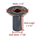 Dante Satin Nickel Floor Plate For 1/2 Inch Valve Thread | FP.GV.SN Specifications