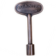 Dante 3 Inch Antique Copper Universal Key Design Fits Both 1/4″ and 5/16″ Gas Valve Stems | NKY.3.AC.B