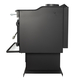 Large Wood Stove On Pedestal | Heats 2500 Sq Ft Side View Detail