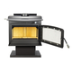 Large Wood Stove On Pedestal | Heats 2500 Sq Ft Door Open