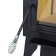 Medium Wood Stove On Legs | Heats 2200 Sq Ft Chrome Handles
